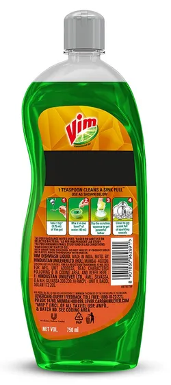 Vim Dishwash Anti Bac Liquid Neem Ml Buy Online At Near Me