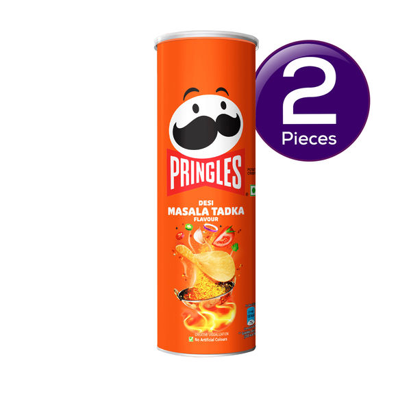 Pringles Potato Chips Desi Masala Tadka Flavour 102 G X 2 Buy Online