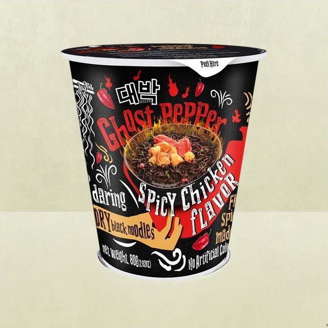 Korean Daebak Ghost Pepper Spicy Chicken Flavour Dry Black Instant