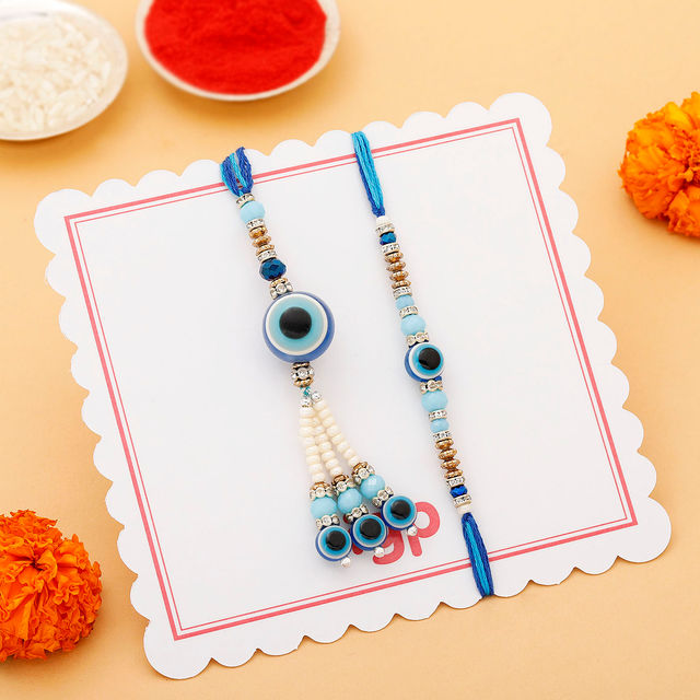 Igp Bhaiya Bhabhi Evil Eye Rakhi Protective Pair Buy Online At