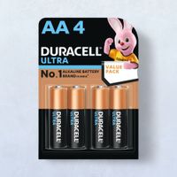 Duracell Ultra Alkaline AA Battery (Pack of 4)