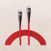 Nu Republic Usb Type C Cable 1 M Blaze Supersonic 65W Type-C To Type-C Fast Charge Cable (Compatible With Mobile Tablet Laptop Red One Cable)