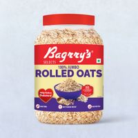 Bagrry’s Rolled Oats Jar High Fibre Premium Rolled Oats Protein Rich Breakfast Cereal Wholegrain Breakfast