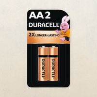 Duracell Alkaline AA Batteries (Pack Of 2)