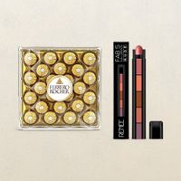 Ferrero Rocher Chocolate Gift Box(300gms) & Renee Fab 5 Nude 5In1 Lipstick(7.5gms) Combo