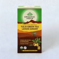 Organic India Tulsi Green Tea Bag Lemon Ginger