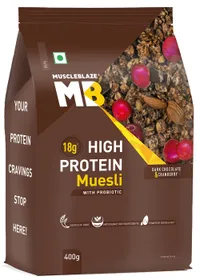 MuscleBlaze High Protein Muesli Dark Chocolate & Cranberry