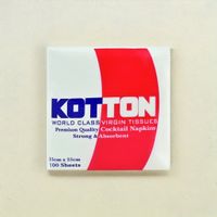 Kotton Multipurpose Napkin 100% Virgin Pulp/Paper,25CMX25CM,100pcs