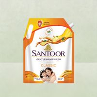 Santoor Classic Gentle Anti-Bacterial Hand Wash With Natural Goodness of Sandalwood and Tulsi