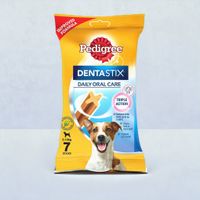 Pedigree Dentastix Dog Treat Oral Care For Adult Small Breed (5-10 Kg), Weekly Pack (7 Sticks)