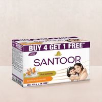 Santoor Skin Softening Sandal and Almond Milk Bathing Soap With Anti-Aging Properties