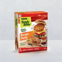 Tata Simply Better Plant-Based Chicken Burger Patty, Tastes Just Like Chicken - 3 Pieces
