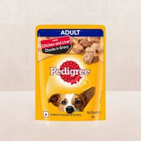 Pedigree Adult Wet Dog Food, Chicken & Liver Chunks In Gravy Pouch