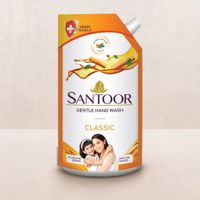Santoor Classic Gentle Anti-Bacterial Hand Wash With Natural Goodness of Sandalwood and Tulsi