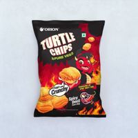 Orion Turtle Chips - Spicy Devil Korean corn chips (Buldak flavor)