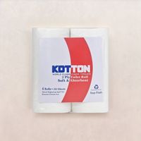Kotton Toilet Roll - 2 Ply -100% Virgin Pulp/Paper, Pack of 4 ,230 sheets