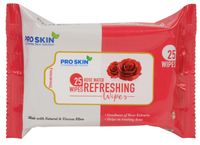 Pro Skin Refreshing Wipes - Rose Water, 25 pcs