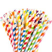 Disposable Paper Multi Colour Straw - 6 mm