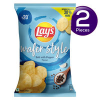 Lay's Potato Chips Wafer style - Salt with Pepper Flavour 52 gms Combo