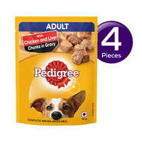Pedigree Adult Wet Dog Food Chicken & Liver Chunks in Gravy Pouch Combo