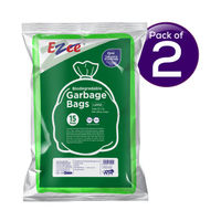 Ezee Biodegradeable Flat Garbage Bag- L 15 pc  X 2 Combo