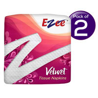 Ezee Velvet Tissue Paper Napkins 100 pc  X 2 Combo