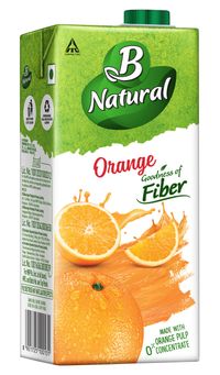 B Natual Orange Juice Tetrapack