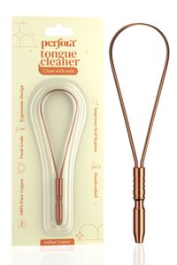 Perfora Copper Tongue Cleaner For Fresh Breath, Improved Taste Sense & Bacteria Removal (100% Indian Copper)