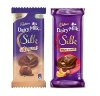 Cadbury Dairy Milk Silk Bubbly Chocolate 50 gms & Dairy Milk Silk Fruit & Nut 55 gms Combo
