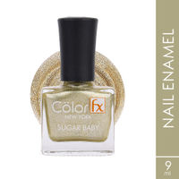 Color Fx Shimmery Matt Gold Gel Long Lasting Nail Enamel 108