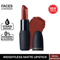 Faces Canada Weightless Matte Finish Lipstick Royal Maroon 16