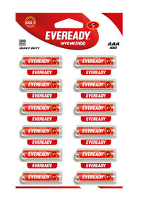 Eveready Carbon Zinc 1012 AAA Batteries - Pack of 12
