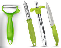 Anjali Assorted Peeler 1 pc & 3 Pcs Vibgyor Kitchen set(Peeler, Lighter and Knife) 1 pc Combo