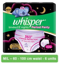 Whisper Bindazzz Nights Period Panties - M-L