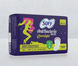 Sofy AntiBacteria Overnight XXL 20 Sanitary Pads Online - Sofy