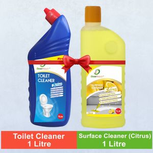 Dew Fresh Toilet Cleaner 1L + Citrus Surface & Floor Cleaner 1L (Combo Pack)