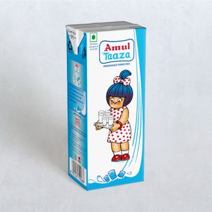 Amul Taaza Toned Homogenised Milk (Tetra Pack)