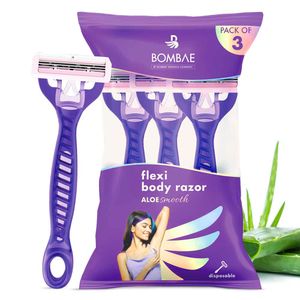 Bombae Flexi Disposable Razor For Women (Pack Of 3)