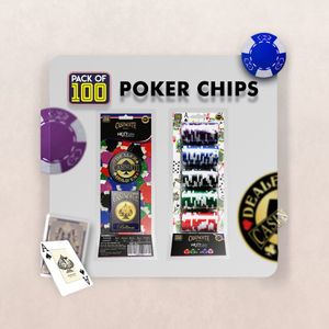 Casinoite 100 Poker Chips Set With Playing Cards