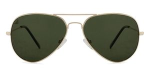 Lenskart Unisex Polarized & UV Protected Full Rim Aviator Sunglasses|Green -Large
