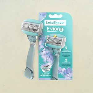 LetsShave Evior 6 Body Hair Removal Razor With Wide Head & Open Flow Women Razor For Arm Legs & Body