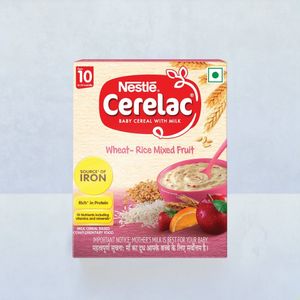 Nestle Cerelac Baby Cereal with Milk, Wheat - Rice Mixed Fruit, From 10 to 24 Months, Stage 3, Source of Iron & Protein