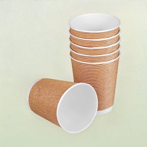Disposable Rippled Paper Glass -150 ml: Pack of 25