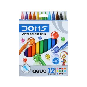 Doms Watercolour Aqua Pen 12 Shades Displey Pack