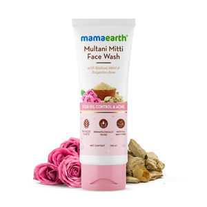 Mamaearth Multani Mitti Face Wash with Multani Mitti & Bulgarian Rose For Oil Control & Acne