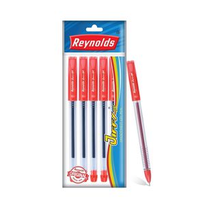 Reynolds Jiffy Gel Ink Pen - Red (5 Pieces)