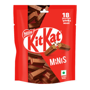Nestlé KITKAT Minis, Chocolate Coated Wafer Bar, Share Bag, Miniature Pouch