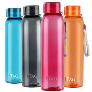 Cello My Tag Pet Water Bottle | 100% food grade | Leak proof and Break proof | 1000 ml - Assorted