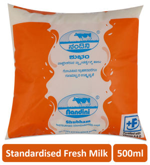 Nandini Standardised Fresh Milk (Pouch Orange)