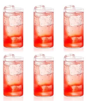 Borosil Vision Transparent Drinking Glass Set (350 ml) | Borosilicate Glass | Tumblers, Pack of 1 (6 pieces)